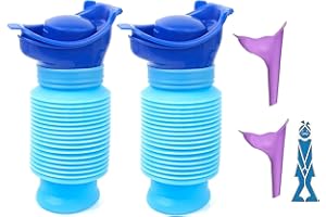 LAUFUNJOY Lot de 4 urinoirs d'urgence - Entonnoir - Réutilisables - Rétractables - Portable - Pour voiture, voyage, embouteillage et files d'attente