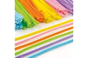 Baker Ross EV2713 Puszyste, miękkie środki do czyszczenia rur, zestaw wysokiej jakości materiałów rzemieślniczych dla dzieci w 6 różnych kolorach, 120 sztuk)