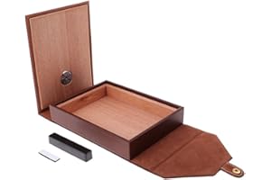 SGerste Reisehumidor aus Zedernholz mit Luftbefeuchter, für Zigarrenliebhaber, Geschenk