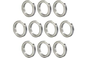 TUZUK 10 Stück 6702-ZZ Kugellager Abgedichtet 15x21x4mm Vorgeschmiert/Chromstahl/Gummi Doppeldichtung, 6702ZZ Rillenkugellager