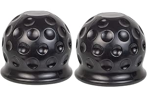 Hsthe Sea 2 x Anhängerkupplungsabdeckung, Gummi-Anhängerkupplungsschutzkappe, Ballschutzkappe, Golfballform, universell für Ballkupplungen bis 50 mm Durchmesser