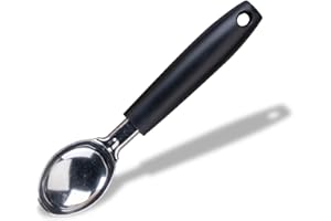 Fackelmann INITIAL Ice Cream Scoop Stainless Steel, Plastic Handle, Multi-Functional Gelato Sorbet Server, Dessert & Cookie Dough, Mashed Potato & Fruit Baller,Meatballs, Icecream Scooper Spoon, 20cm