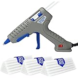 Purpledi Pistola Colla a Caldo 50W, Professionale con 60 Stick 7mm Pistola per Piccola Mestieri Fai-da-te e Riparazioni Incol