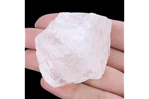 GUJOXILA 1.8"-2.2" Clear Quartz Raw Rough Healing Crystals Natural Stones Rocks Gemstones Protection Reiki Tumbling Cabbing Divination Meditation Fountain Stone 1pcs