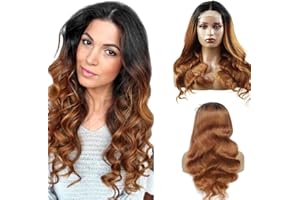 CREUOST 28 inch Echthaar Perücke Frauen 4x4 Transparente Spitze vorne 150% Dichte Body Wave Wig Brazilian Virgin Human Hair Wig 1b/30 Brown Wig 4x4 Lace Front Wig Human Hair