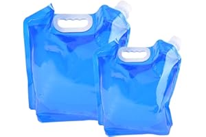 ARIEL-GXR 2 pack Folding Water Container, 5L+10L Outdoor Folding Water Bag Car Water Carrier Container for Sport Camping Hiking Picnic BBQ Water Resistant Gift