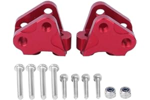 Tbest Collegamento dell'ammortizzatore RC 2Pcs, Supporto del Collegamento dell'ammortizzatore Inferiore Anteriore Posteriore per Auto SCX10-II AXIAL RC(Rosso)