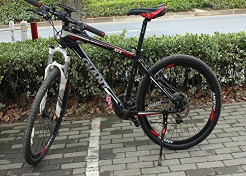 Fahrrad Ständer Seitenständer Fahrradständer Hinterbauständer Universal Aluminiun Gummi Schwarz Weiß - 6