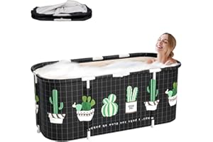 Sinbide Faltbare Badewanne, installieren und tragbare abnehmbare Badewanne, Geeignet für Erwachsene und Kinder，ideal für zu Hause Spa，vier Stile 115x60x50cm (LxBxH) (schwarz)