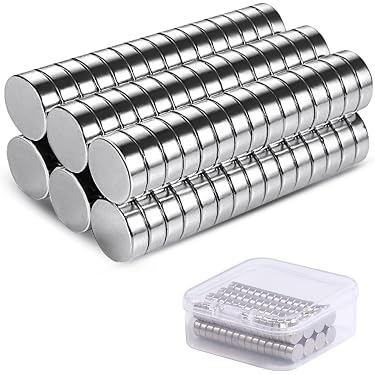 Aimants De Maintien Pour Collier ThreeLeaves - Petits Aimants Terres Rares Argent (0.35x0.1 Pouces)