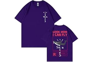 HIAPES Cantante Hip Hop Travis Scott T-Shirt Oversize Stampata Cactus Jack Cartone Animato A Maniche Corte Primavera Ed Estate T Shirt in Cotone O-Collo Top Casual Unisex XS ~ 3XL