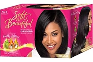 SOFT & BEAUTIFUL New & Improved No-Lye Ultimate Conditioning Relaxer System Regular 1 Application