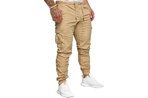 SOMTHRON Pantalon de Jogging Homme Cargo Sport Pantalons Ceinture élastique Pantalons de survêtement Plus la Taille Mode Training Pantalons avec Poches Joggers Activewear Long Sweatpants