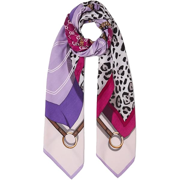 Foulard LIU JO Leopardato Con Logo - 120x120cm, Lavabile A Secco, Colore Cobalto - Foto 12