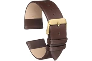 sourcing map Multi-sizes Genuine Leather Band, Flat Thin Elegant Leather Watch Strap for Men and Women