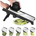 Affettatrice Mandolina per Verdure Professionale - Affetta Verdure con Guanti di Sicurezza, Regolabile in Acciaio Inox, Fare 