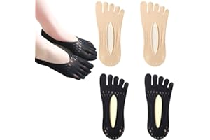 LYITZW 2 Pares Calcetines de Cinco Dedos Calcetines Transpirables Invisibilidad Calcetines Cortos Bajo Pilates Calcetines Calcetines de Yoga