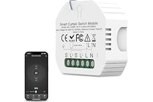 CISSIYOG Wlan przełącznik rolet z funkcją procentową, 2,4 GHz Alexa Smart moduł sterowania roletą, aplikacja i sterowanie RF433, kompatybilny z aplikacją Smart Life Tuya, Alexa Google