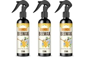 THESOSY Spray de cire d'abeille micromolécularisée naturelle, vernis et nettoyant pour meubles en spray de cire d'abeille, spray nettoyant pour bois de cire d'abeille moléculaire, spray de polissage (3PC)