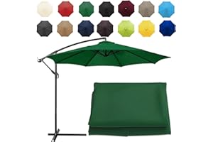 CMJYMX Replacement Parasol Canopy Sun Umbrella Replacement Cloth For 200cm-6 Arms 2.7m-6 Arms 2.7m-8 Arms 300cm-6 Arms 300cm-8 Arms(Color:Green,Size:8 ribs-3m(9.8ft))