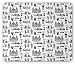 Produktbild Sketch Mouse Pad, FArchitectural Monuments and Symbols of England Historical London Travel, Standard Size Rectangle Non-Slip Rubber Mousepad, Black White