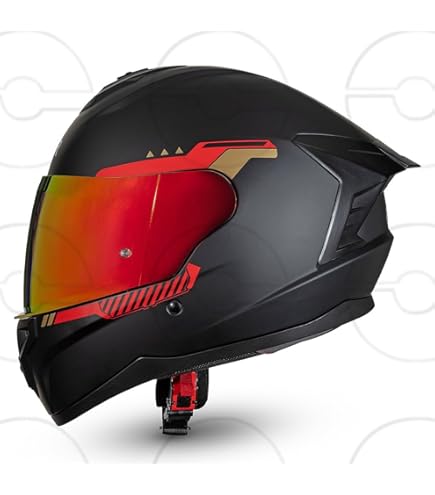 Casco Integrale Per Motocicletta, Completo Per Il Viso, Casco Da