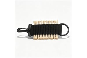 Sxhlseller 10 Tees Golf Tee Hållare med Krok Multifunktion Praktisk Bärbar Golf Carrier för Golfälskare Nylon Bamboooideae Ma