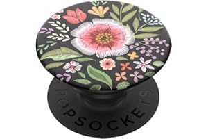 PopSockets PopGrip - Ausziehbarer Sockel und Griff für Smartphones und Tablets mit einem Austauschbarem Top - Flower Flair