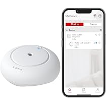 Watermelder, WLAN watermelder 100 dB luid watersensor, watermelder met Smart Life app-afstandsbediening, wateralarm voor keuken, kelder en badkamer 2-pack