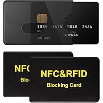 XIELBIS Lot De 4 Bloqueurs De Cartes RFID/NFC Pour Cartes Sans Contact