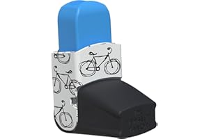 The Inhaler Tailor Easyhaler Cover in Over 30 Designs – Vegan Leather Inhaler Case for Kids and Adults – Handmade in England (B&W Bicycles)