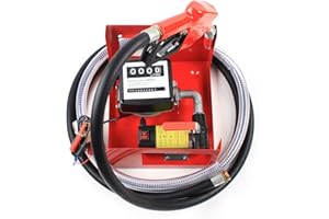 WSIKGHU 175 W Pompa Travaso Gasolio 12V Pompa Diesel, Con Tubo e Contatore, 50 L/Min Pompa Gasolio Elettrice Liquidi Diesel Pompa Gasolio Professionale Per Auto, Camion, Autocisterne