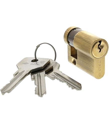 Mezzo Cilindro Yale Sicurezza - Serratura Europea Nichelata 40/10mm Con 3 Chiavi - Foto 3