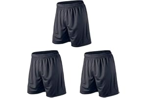 PROSTYLE SPORTS 3 X Junior Football Shorts Sports Running Gym Breathable School, PE Kid 3/4Y - 12/13Y