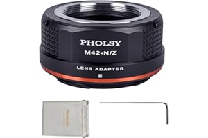 PHOLSY Enfoque Manual Adaptador de Objetivo Compatible con Objetivos M42 y Cuerpo de Cámara Nikon Z, M42 a Z