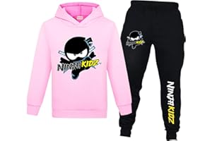 Banxidi Ninja Kidz Boys Tracksuit Hoodies Kids Sweatshirt Long Sleeve for 2-piece Sets Sportswear Clothing 2-13Years