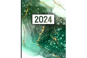 Agenda 2024 Semainier: 1 semaine sur 2 pages, 12 Mois de janvier à décembre, Grand format A4