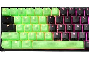 Ducky Rubber KEYCAPS Green, 31 teclas, teclas ABS, compatible MX Cherry, double shot, verde