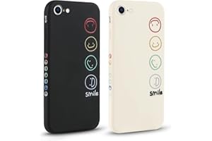 Pnakqil 2 stück Handyhülle für Apple iPhone 7/8/SE 2020/2022 4.7",Hülle Süßes Bemaltes Muster Smile Face Design Case Weiche Tasche für Damen Geschenk Modische Dünn Stoßfeste Kameratasche Schutzhülle