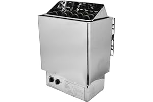 ALVINLITE 6KW 220V Electric Sauna Heater Stainless Steel Sauna Heating Stove with Internal Controller, Wet and Dry Bath Sauna Box Sauna Room Equipment for Home Hotel Spa Shower Steam Room