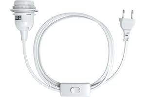 ‎EAZY CASE EAZY CASE - Lampenfassung E27 mit Kabel [MIT SCHALTER] - Fassung E27 mit Kabel - Lampenfassung mit Schalter - Lampenkabel mit Fassung - Glühbirne mit Kabel - Lampenfassung mit Stecker - Für DIY Lampen