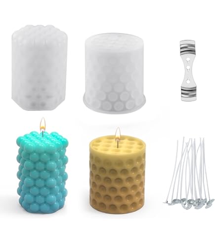 Mailfull 8 Stuks Silicone Kaars Aromatische Kaars Vorm DIY 3D Silicone Cube Ball Vorm voor Decoraties Handgemaakte Zeep