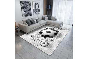 Xisnuient Alfombra De Fútbol 3D Alfombra para Niños Verde Campo De Fútbol Alfombra De Franela Alfombra Salón Alfombra De La Habitación Alfombra Infantil Almohadilla De Juego (Gris,100x120 cm)