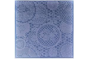 KWELLAM Large Size Flowers Lace Plastic Embossing Folders for Card Making Scrapbooking and Other Paper Crafts,19.8x19.8cm
