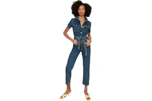 Trendyol Blue Arched Denim Overalls Salopette Donna