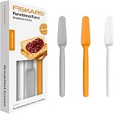 Fiskars Fruehstuecksmesser 3 par&ccedil;a, toplam uzunluk: 22 cm, plastik, beyaz/turuncu/gri, fonksiyonel form, 1016121