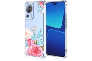 RankOne Coque de Téléphone Convient pour Xiaomi MI 13 Lite (6.55" inches) Transparent TPU Silicone Color Drawing Pattern Case - Fleurs 6