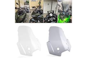 FATEXPRESS Moto Pare-Brise Pare-Brise carénage déflecteurs de Vent Protecteur pour Versys 650 Versys650 KLE650 2015-2021 Versys1000 Versys 1000 LT 2015-2018 Versys 1000 Versys1000 2012-2019 (fumée légère)