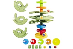 WEOFFERWHATYOUWANT Double Plus Ball Drop Ramp Activity Play Toy - Safe for 10Months and Up. Challenges Children to Plan ahead. Fun Educational Game for Boys, Girls & Families