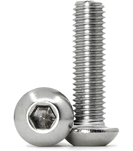 Boulons M3 M4 M5 M6 Filetage Fin Acier Inox A2-70 | Tête Hexagonale Ronde - Lot De 10 Pièces (ex: M5x0.5x30mm)